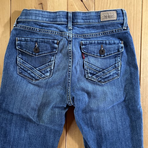 Levi’s Jeans 525 Perfect Waist Stretch Straight Leg Women's 6M Dark Wash Blue - Picture 7 of 12