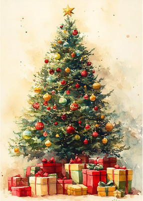 5D Christmas Tree Diamond Painting Kits for Adults, Full Drill Christmas Diamond