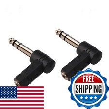 Oxsubor 1/4 Inch TRS 3.5mm Right Angle Adapter,6.35mm Male 3.5mm Female 90