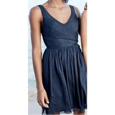 J. Crew Heidi Newport Navy Dress Silk Coctail/ Formal Size 4