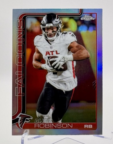 2025 Topps Chrome Football - Bijan Robinson #16 Silver Refractor Falcons