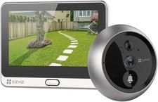 EZVIZ HD Peephole Doorbell Camera, AI Human Detection, 155° Ultra-Wide View, 4.3