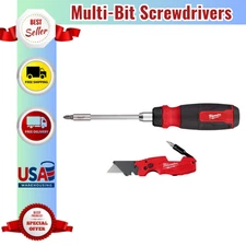 14-In-1 Ratcheting Multi-Bit Screwdriver with FASTBACK 6-In-1 Folding Knife with