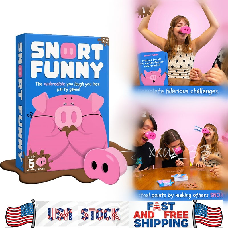 Snort Funny Party Game, Oinkcredible You Laugh You Lose Kids Adults