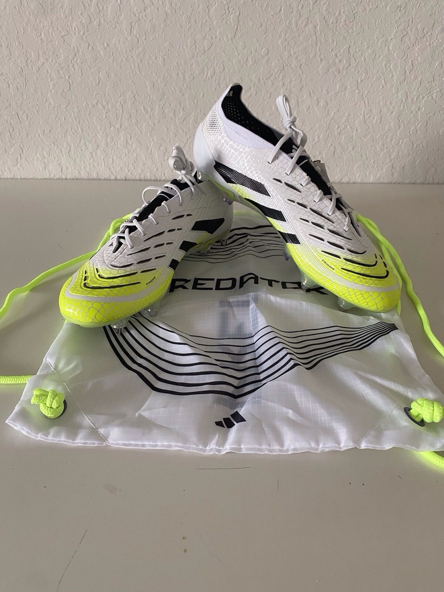 Men\'s Adidas Predator Elite SG White Green Soccer Cleats JI1067 Size 8 Men main image 4
