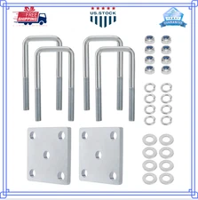 Racewill U Bolt Kit for Boat Trailer Axle Leaf Springs, Leaf Spring U Bolts, ...