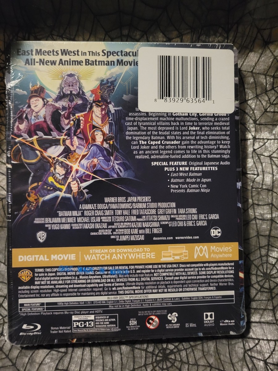 Batman Ninja Best Buy-Exclusive Blu-ray DVD STEELBOOK Poster +