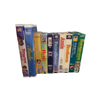 10 Pack FAMILY FUN VHS Classic Some Collectible Tapes E.T., Annie, Beethoven