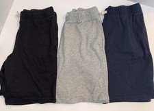Children's Place Husky Shorts Black Gray Blue Boys Size L 10/12 Lot Of 3
