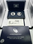 2013-W American Silver Eagle West Point 2-Coin Proof and Reverse Proof Box Set