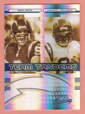2006 ABSOLUTE MEMORABILIA TEAM TANDEMS SPECTRUM /100 TOMLINSON & BREES #TT-18 SD