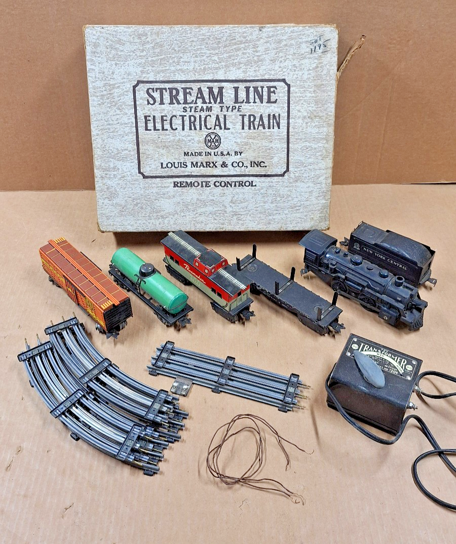 Marx Stream Line Freight Electrical Train Set w/#400 Locomotive & NYC ...