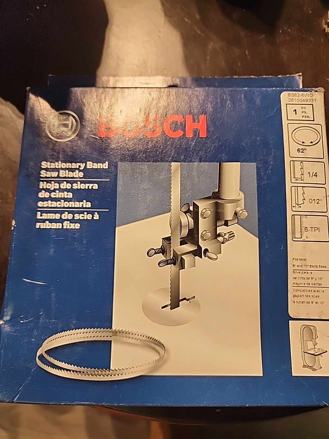 Bosch BS62-6WD Band Saw Blade 62" 6 TPI 1/4" By .012" NEW