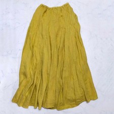 Ron Herman CP Shades Yellow Linen Maxi Skirt XS Flare