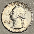 1963-D Washington Quarter 90% Silver Denver