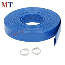 1.5" x 100' Heavy Duty Swimming Pool Backwash Hose Extra Thick PVC Drain Hose