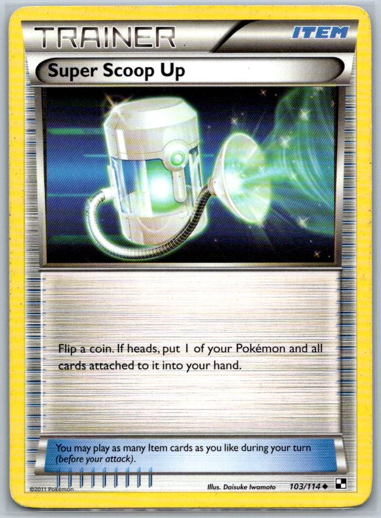 Super Scoop Up Black and White 103/114 MP-LP Pokémon Card