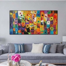 Hand Painted Abstract Oil Painting On Canvas For Living Room Home Decor X395