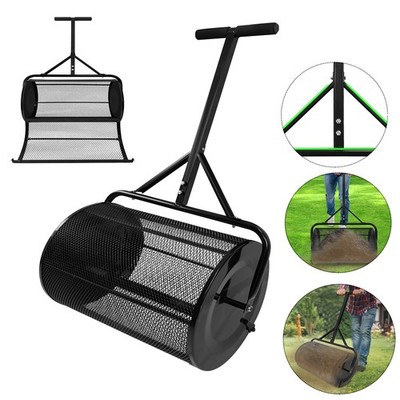 Kompoststreuer mit Griff 80L Rasendünger Gartenstreuer Torfmoosstreuer für Rasen