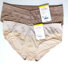 WARNERS 5609J Two Pairs No Pinch No Problems Lace Hipster Size M/6 w/Dots/Solid