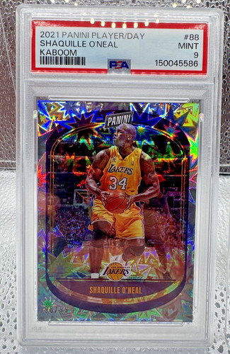 Panini 2021 Player of the Day Shaquille O'Neal Kaboom /99 PSA 9