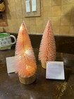 NEW Set Of 3 Glitter Bottle Brush Light Up Trees Pastel Pink Easter 8” — photo 4