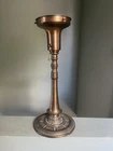 Antique Miller & Co Brass Table Lamp Base For Glass Shade - Pull Chain - Works.