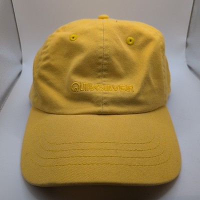 Quiksilver Brand Men's Yellow Strapback Cap Hat One Size Adjustable Casual 