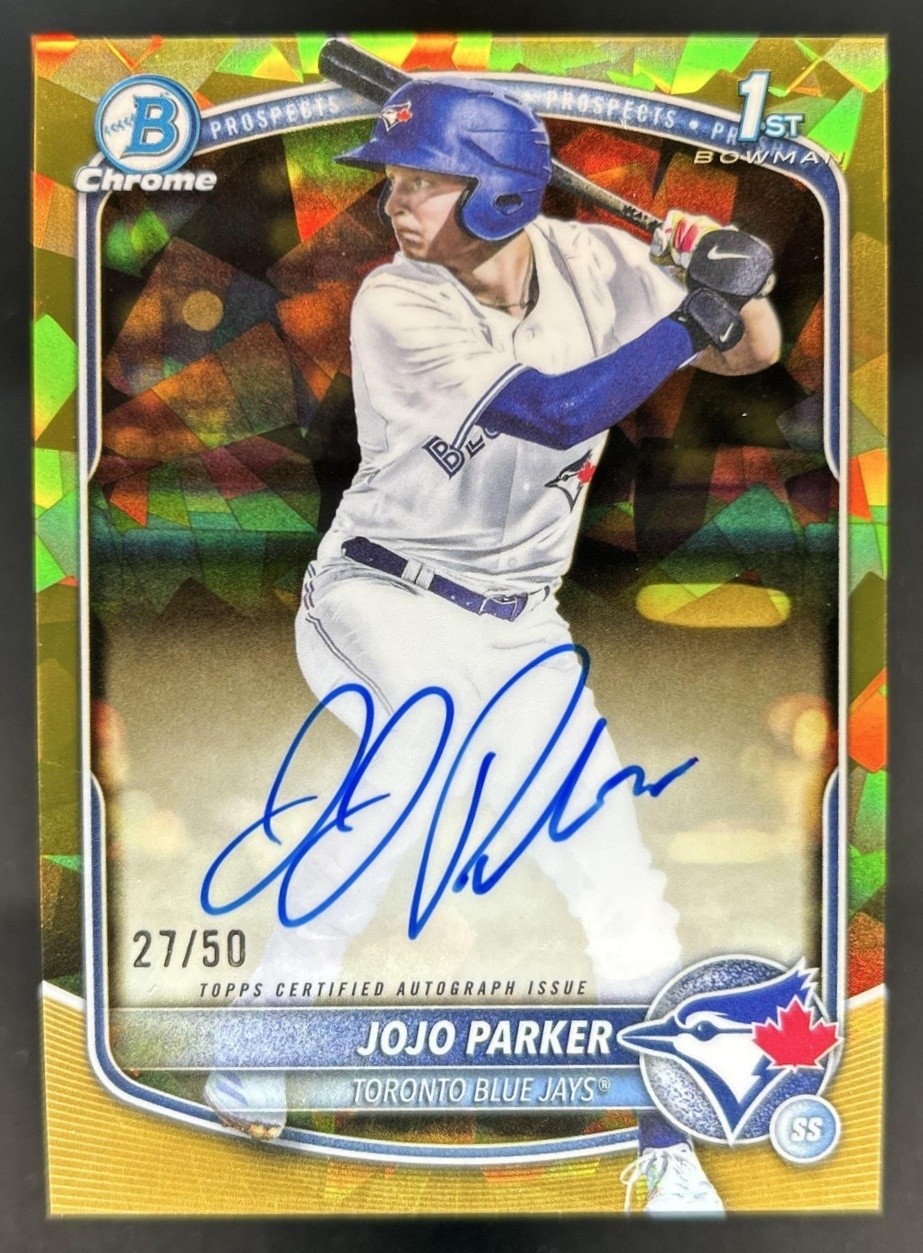 2025 Bowman Draft Sapphire JoJo Parker Chrome Auto Gold Refractor 1st #/50