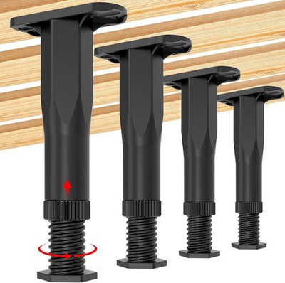 4PCS Adjustable Bed Frame Support Legs (5.1''-8.3''), Frame Center Slats Heavy Sup