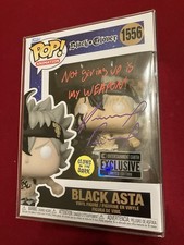 Funko Pop! Animation Black Asta Entertainment Earth Exclusive Glow Autographed
