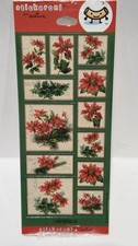 Hallmark Stickeroni Christmas Poinsettia Stickers 1 Sheet