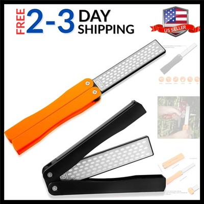 2 Pack Sharpener, Folding Pocket Diamond Knife Sharpener 400/600 Grit Double-...