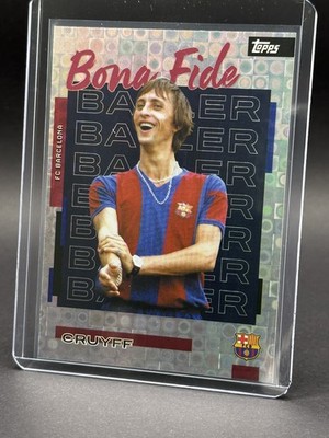  Johan Cruyff HALO Insert Bona Fide Baller - Topps Barcelona Team Set 2025-26 