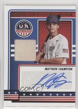 2023 Panini USA Baseball Stars & Stripes Materials Matthew Champion Auto 0j81