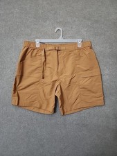 Eddie Bauer Ripstop Tech Shorts Mens XXL Brown Sugar Cargo Nylon Hiking NEW
