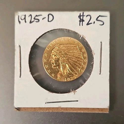 1925-D $2.50 Gold Indian Head  High Grade *CRISP DETAIL*
