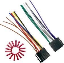 8 8Pin Universa ISO Car Radio Wiring Harness, Android Car Stereo Harness Adapter