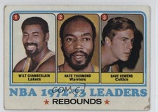 1973-74 Topps League Leaders Wilt Chamberlain Nate Thurmond Dave Cowens HOF 10bt