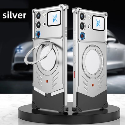 Metal Rotating Ring Holder Hollow Frameless Case For Nubia RedMagic 11 10 Pro+