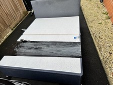 King Size Divan Bed Base with Matching Headboard, Two Drawers, and Mattress