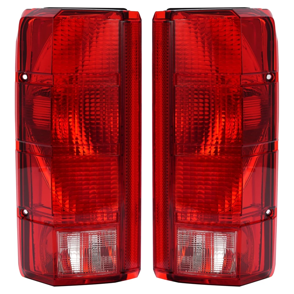 Pair Tail Lights For Ford F-150 F-250 F-350 Bronco 80-86 Ford F-100 80-83 Red - Image 2 of 4