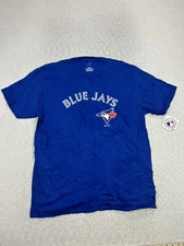 Majestic Toronto Blue Jays Men's T Shirt Size XL Blue MLB Logo Guerrero Jr #27