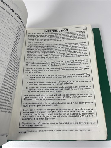 1982-1984 Pontiac Firebird Trans Am and SE Parts and Illustration Book - Picture 7 of 8