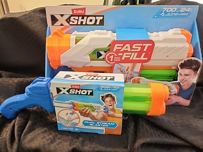 Zuru X-Shot Set 1-second Fast Fill Water Blaster Plus Dual Stream Blaster