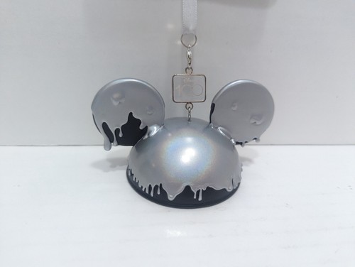Mickey Mouse Disney 100 Jahre Feier Platin Farbe Ohr Hut Ornament Neu mit Etikett - Bild 2 von 20