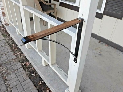 New Metal Handrail Grab Rail Art Porch Decor Post Mount 1 2 Step
