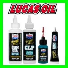 LUCAS Extreme Duty Gun Oil, CLP, Needle Oiler, Grease Tube Cleans Lubes Protects
