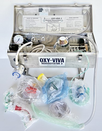 Comweld OxyViva3 Oxygen Resuscitator Oxy-Viva + Suction + Yankauer + masks *NEW*