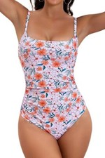 Women's One Piece Swimsuits Tummy Control Ruched Bathing Suit 1 Piece Size S